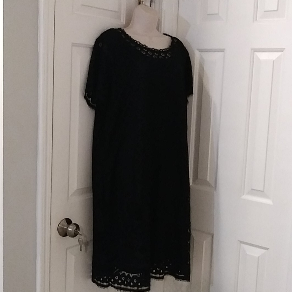 Womens black lace dress.